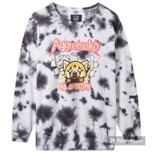 2X 18W 20W Torrid Black Pink Aggretsuko Sanrio Cozy Fleece Sweatshirt Tiedye NWT